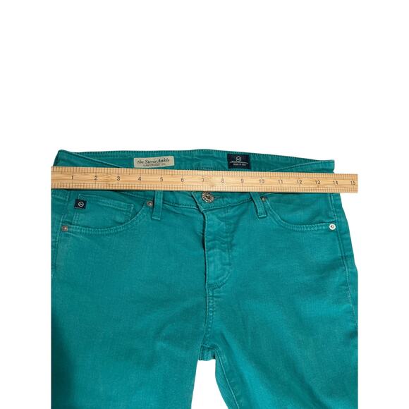 AG Adriano Goldschmied The Stevie Ankle Slim Straight Leg Women's Size 25R Teal - Picture 9 of 13